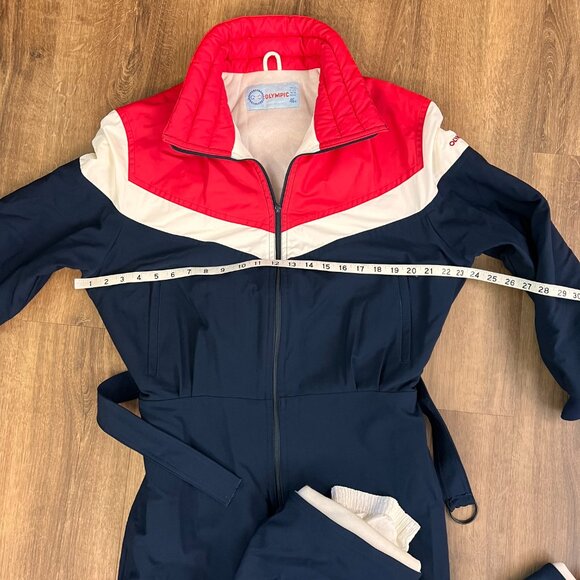 French Vintage 70s 80s Olympic One Piece Ski Suit  France Color block Retro - Picture 6 of 15